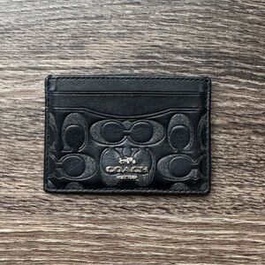 Coach Signature Black Card Holder